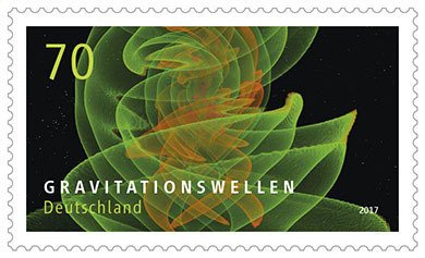 Am 7. Dezember 2017 wird das Bundesministerium der Finanzen eine Gravitationswellenbriefmarke herausgeben. Am 7. Dezember 2017 wird das Bundesministerium der Finanzen eine Gravitationswellenbriefmarke herausgeben.