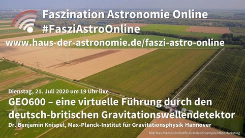 Online-Vortrag bei „Faszination Astronomie Online“