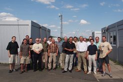 The GEO600 team at the GEO600 detector site in July 2009, at the beginning of the S6 data taking run.