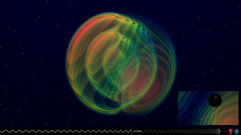 Numerical simulation of a black-hole binary merger with asymmetric masses and orbital precession (GW190412).