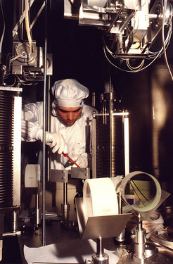 Stefan installing the beam director.