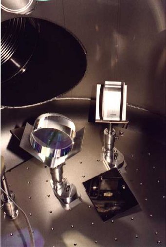 Pick-off mirror, MMC1a, MMC1c, and stainless steel mirror with camera viewport in the back. Pick-off mirror, MMC1a, MMC1c, and stainless steel mirror with camera viewport in the back.