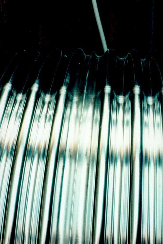 A closer look at one of the many welds of the tube.