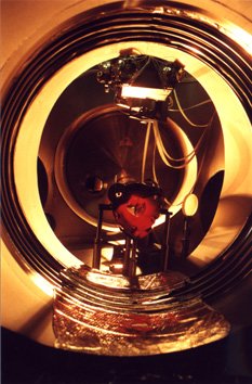 View from TCC into TCIb. The red spot is the HeNe laser from the east end house. View from TCC into TCIb. The red spot is the HeNe laser from the east end house.