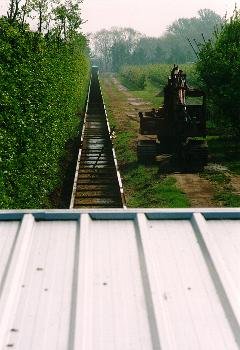 View from the central station to the eastern end house.