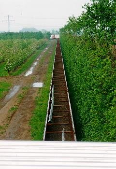 View from the eastern end house to the central station.