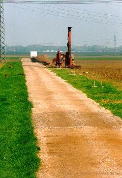 View from the central station to the northern end house.