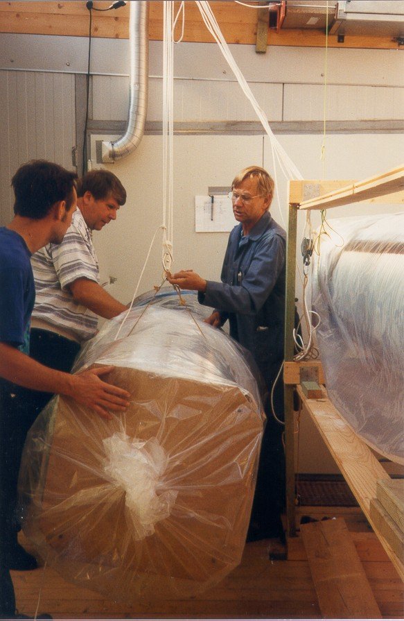 A tube is placed in front of the sluice…