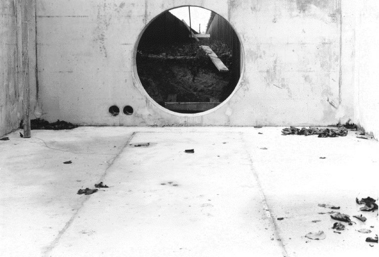 View from the eastern end house along the trench.